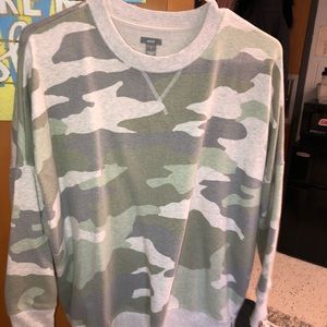 aerie crew army sweatshirt